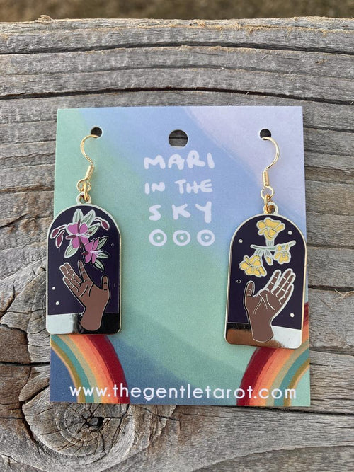 3 LEFT! SECONDS SALE - GENTLE TAROT EARRINGS